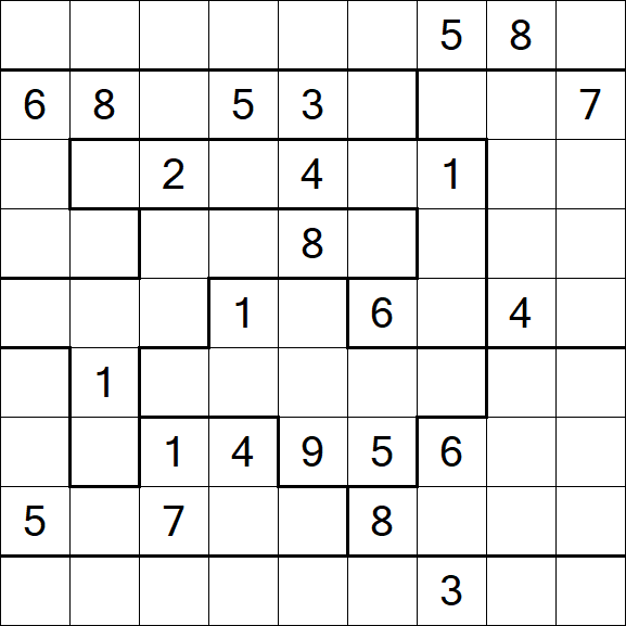 Jigsaw Sudoku - Difficile