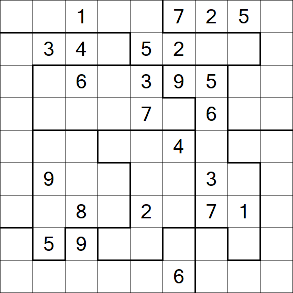 Jigsaw Sudoku - Difficile