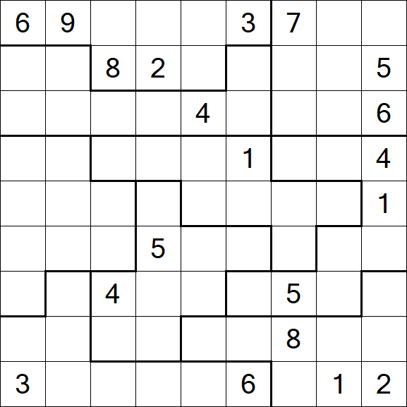 Jigsaw Sudoku - Difficile