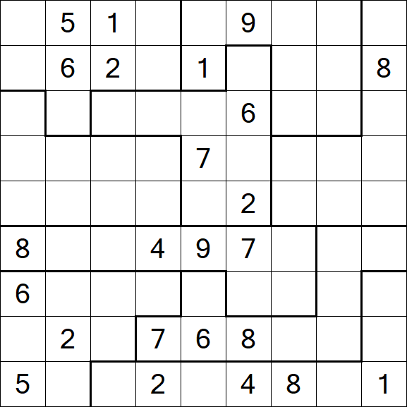 Jigsaw Sudoku - Difficile