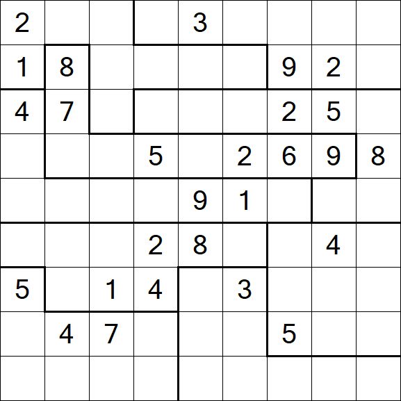 Jigsaw Sudoku - Difficile