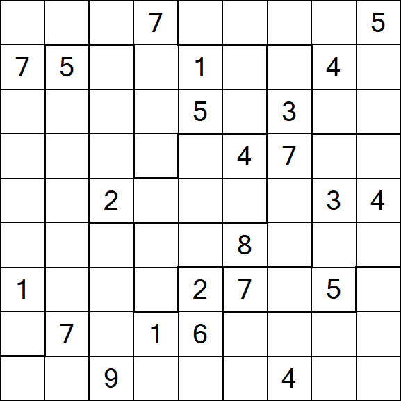 Jigsaw Sudoku - Difficile