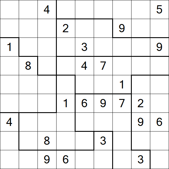 Jigsaw Sudoku - Hard