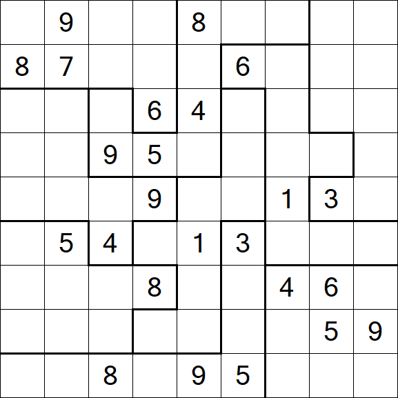 Jigsaw Sudoku - Difficile