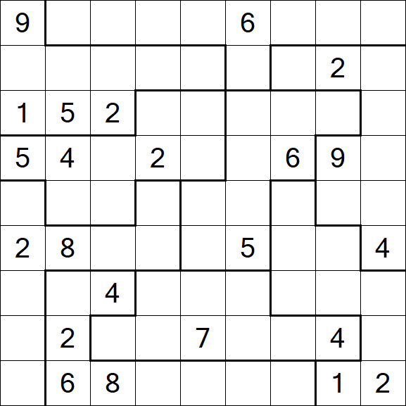 Jigsaw Sudoku - Difficile