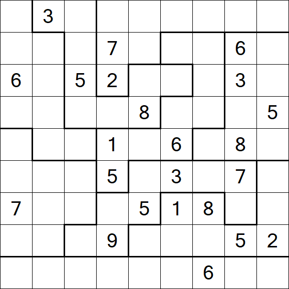 Jigsaw Sudoku - Difficile