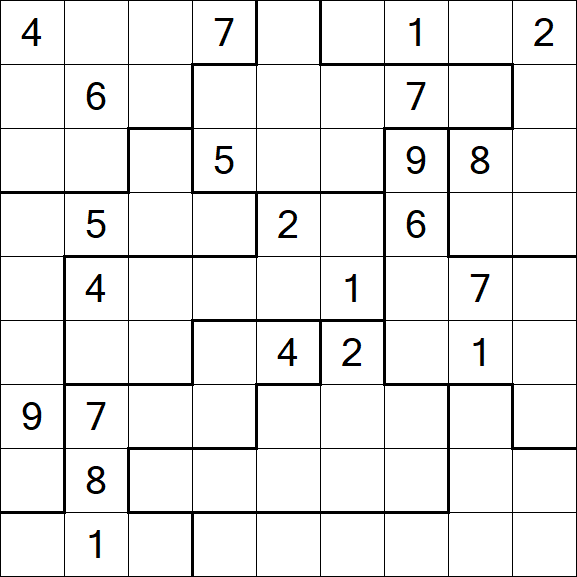 Jigsaw Sudoku - Difficile