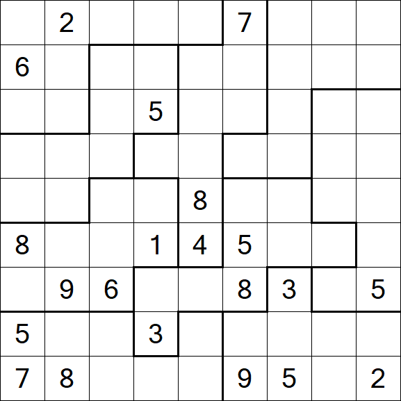 Jigsaw Sudoku - Difficile