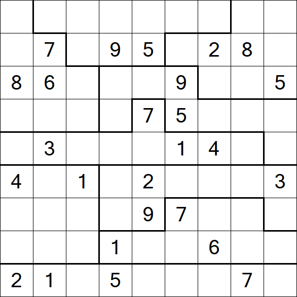 Jigsaw Sudoku - Difficile