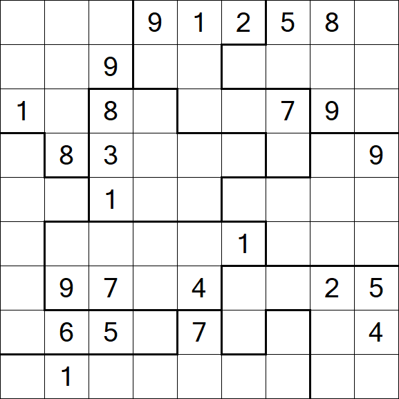 Jigsaw Sudoku - Difficile