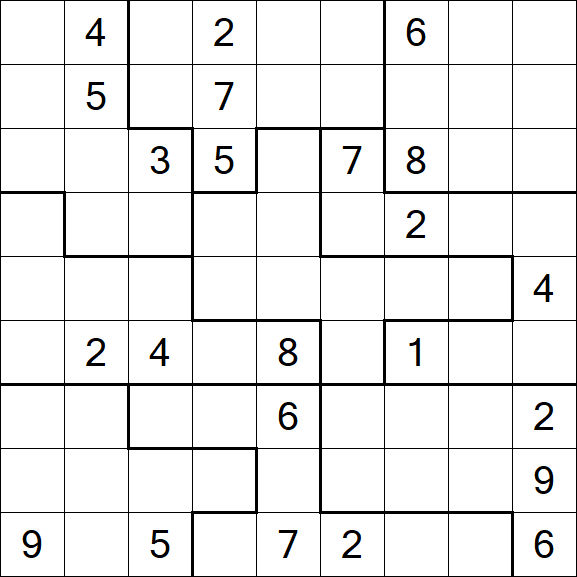 Jigsaw Sudoku - Difficile