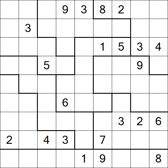 Jigsaw Sudoku - Difficile
