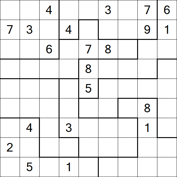 Jigsaw Sudoku - Difficile