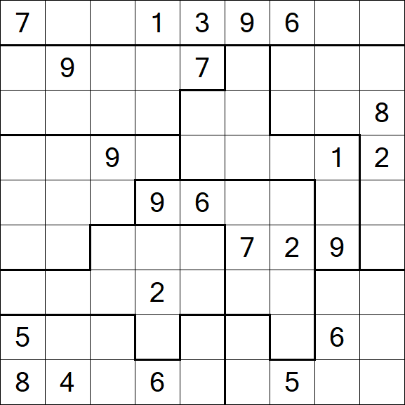 Jigsaw Sudoku - Difficile