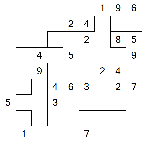 Jigsaw Sudoku - Difficile