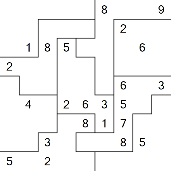 Jigsaw Sudoku - Difficile