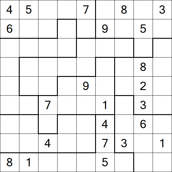 Jigsaw Sudoku - Difficile