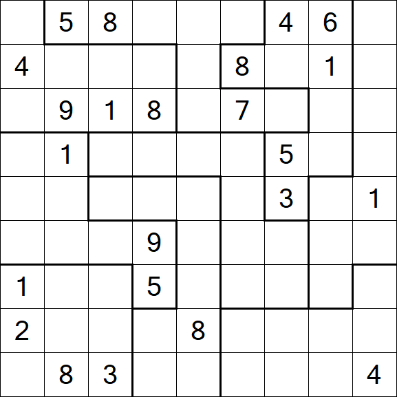 Jigsaw Sudoku - Difficile