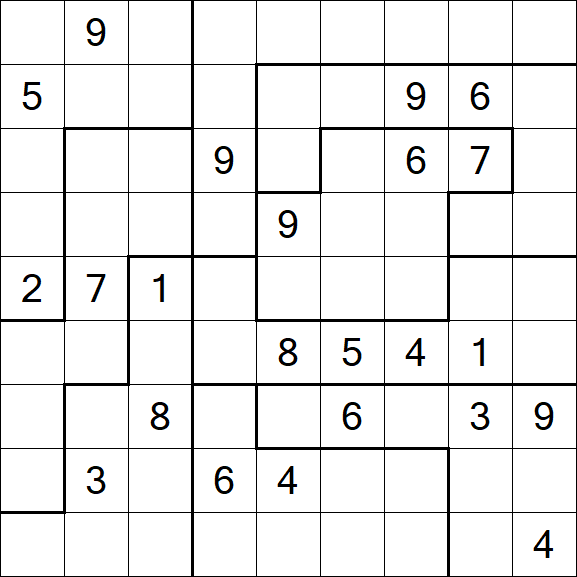 Jigsaw Sudoku - Difficile