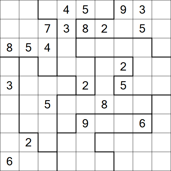 Jigsaw Sudoku - Difficile