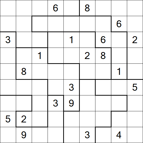 Jigsaw Sudoku - Difficile