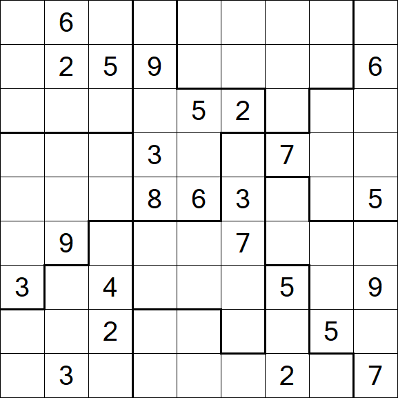 Jigsaw Sudoku - Difficile