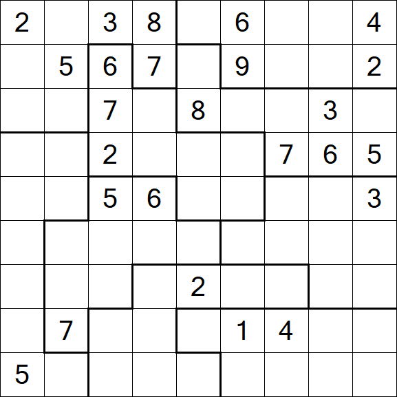 Jigsaw Sudoku - Difficile