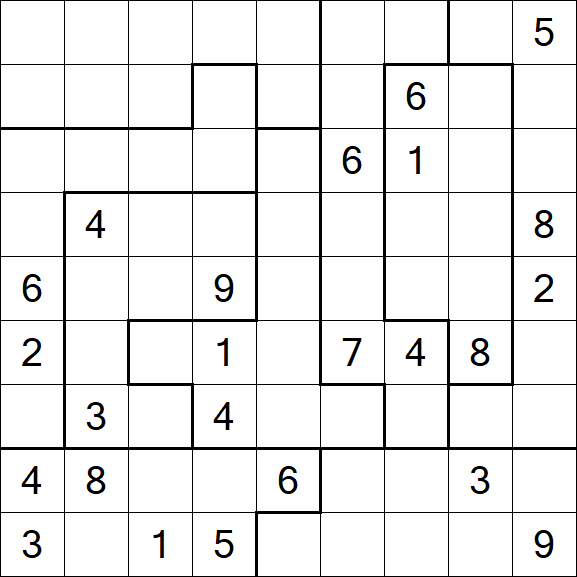 Jigsaw Sudoku - Difficile