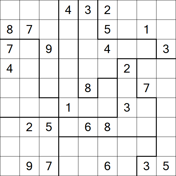 Jigsaw Sudoku - Difficile