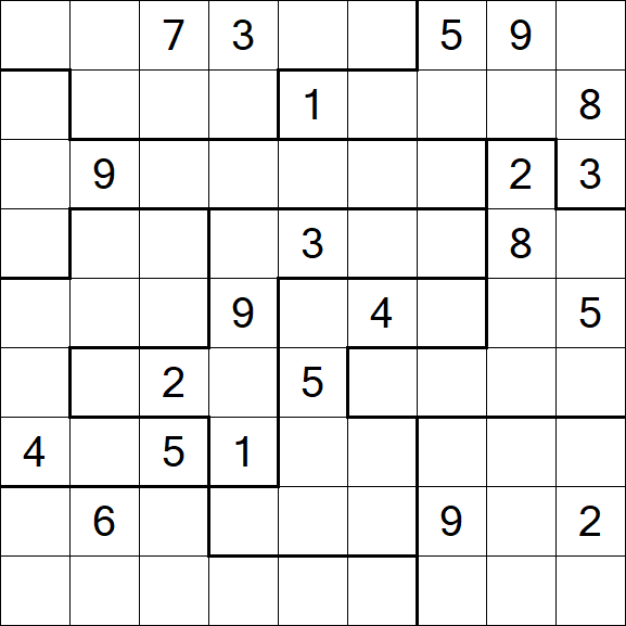 Jigsaw Sudoku - Difficile