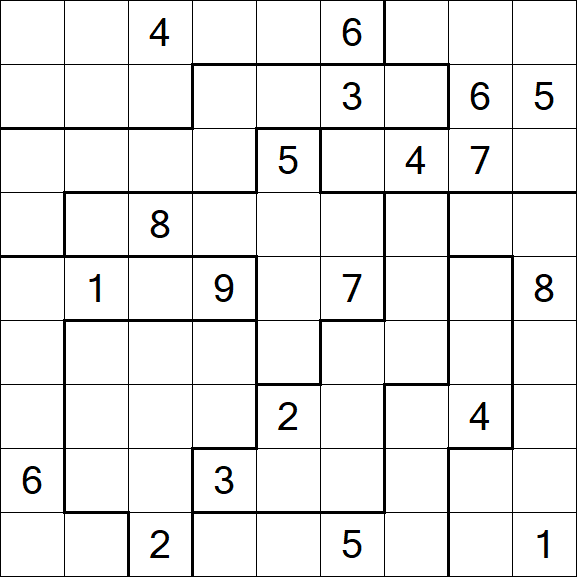 Jigsaw Sudoku - Difficile
