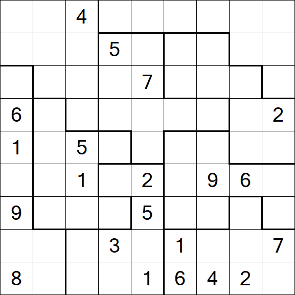 Jigsaw Sudoku - Difficile
