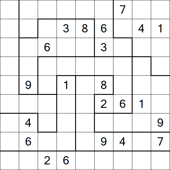 Jigsaw Sudoku - Difficile