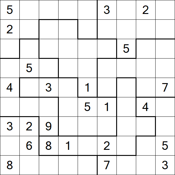 Jigsaw Sudoku - Difficile