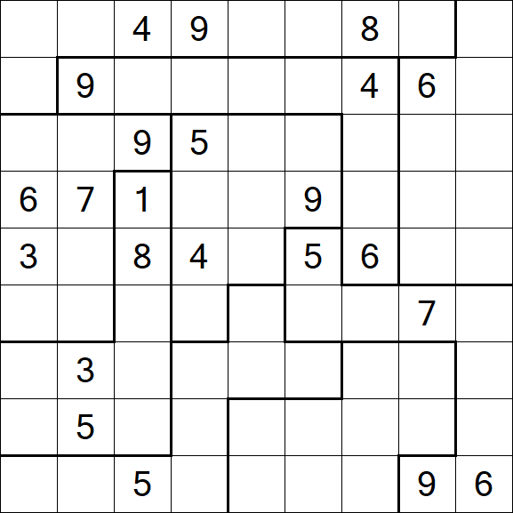 Jigsaw Sudoku - Difficile