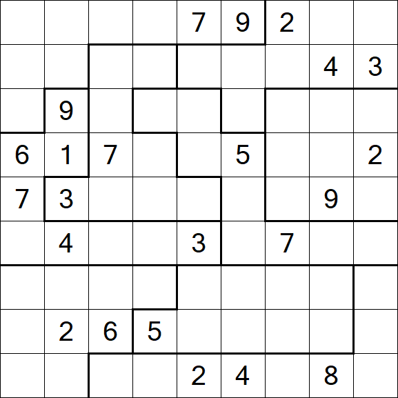 Jigsaw Sudoku - Difficile