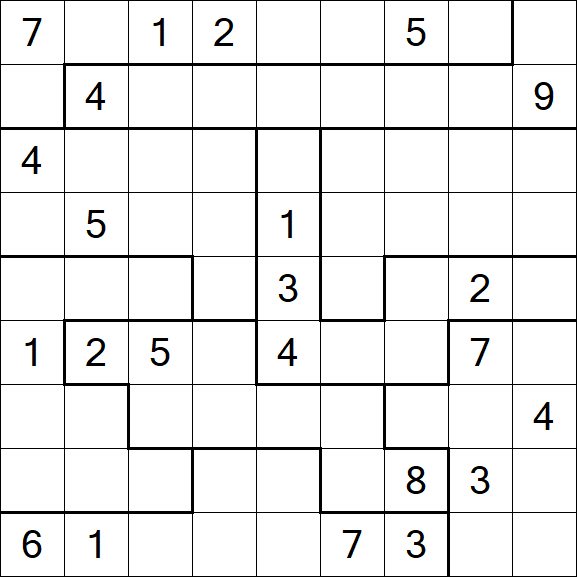 Jigsaw Sudoku - Difficile