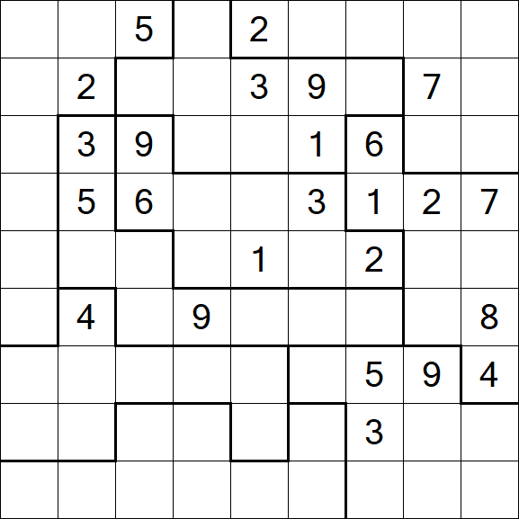 Jigsaw Sudoku - Difficile