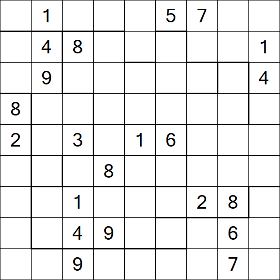 Jigsaw Sudoku - Difficile