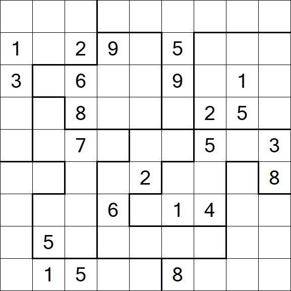Jigsaw Sudoku - Schwierig