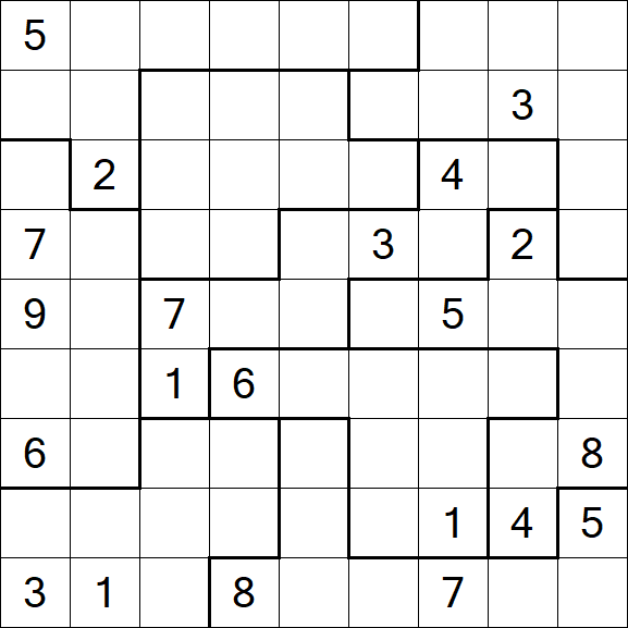 Jigsaw Sudoku - Difficile