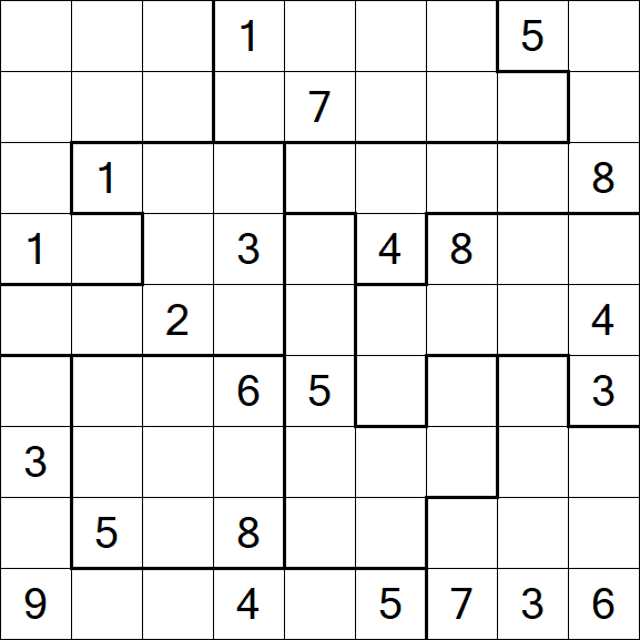 Jigsaw Sudoku - Difficile