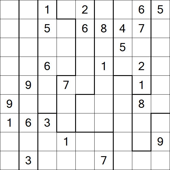 Jigsaw Sudoku - Difficile