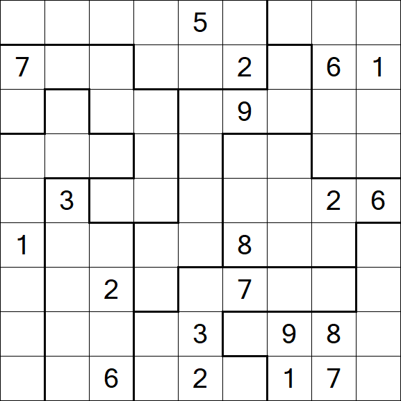 Jigsaw Sudoku - Difficile