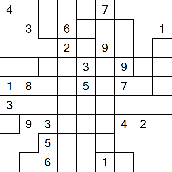 Jigsaw Sudoku - Difficile