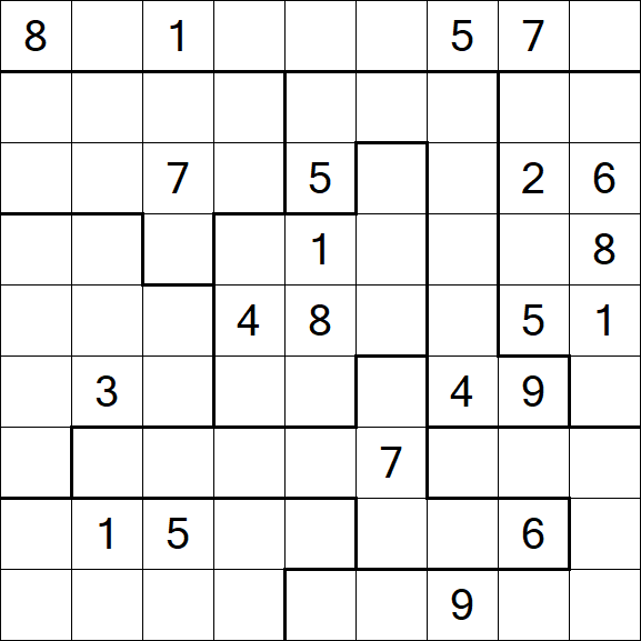 Jigsaw Sudoku - Hard
