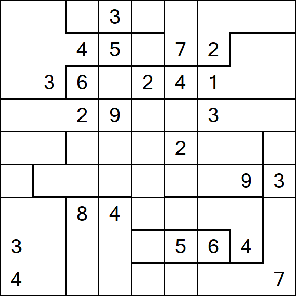 Jigsaw Sudoku - Difficile
