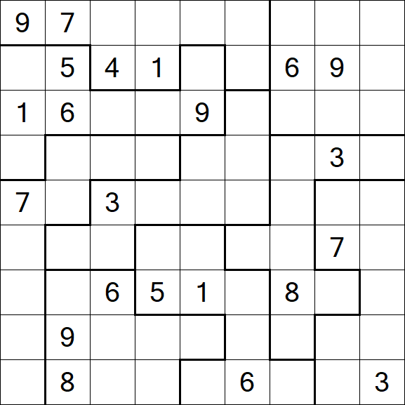 Jigsaw Sudoku - Difficile