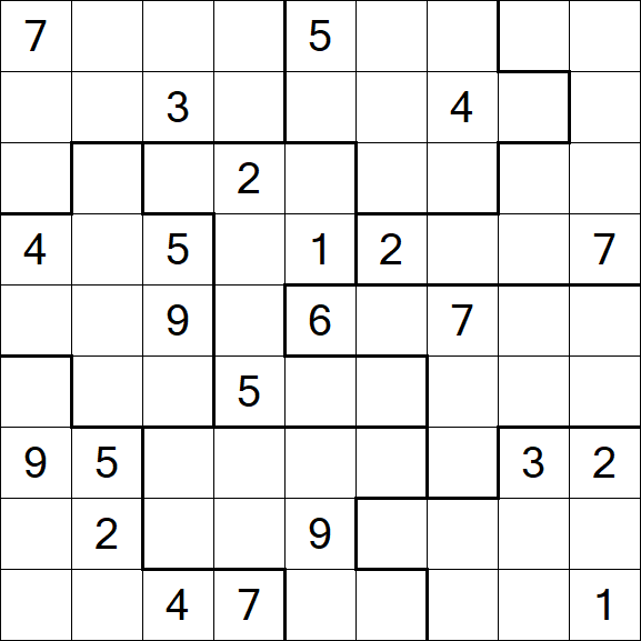 Jigsaw Sudoku - Difficile