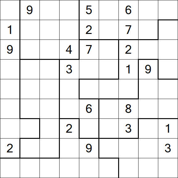 Jigsaw Sudoku - Difficile